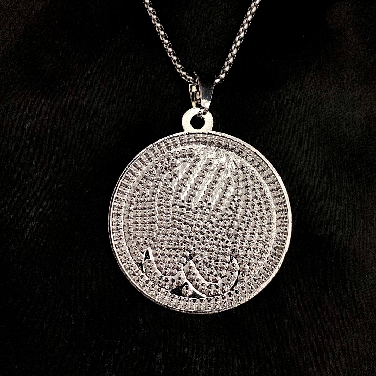 Praying Hand Iced Out Pendant Necklace With Chain - DropShp