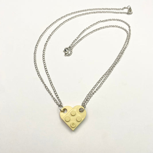 Heart Shape Brick Lego Couple Necklace - DropShp
