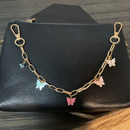 Cute Trendy Handbag & Handpurse Chunky Butterflies Charms Chain - DropShp