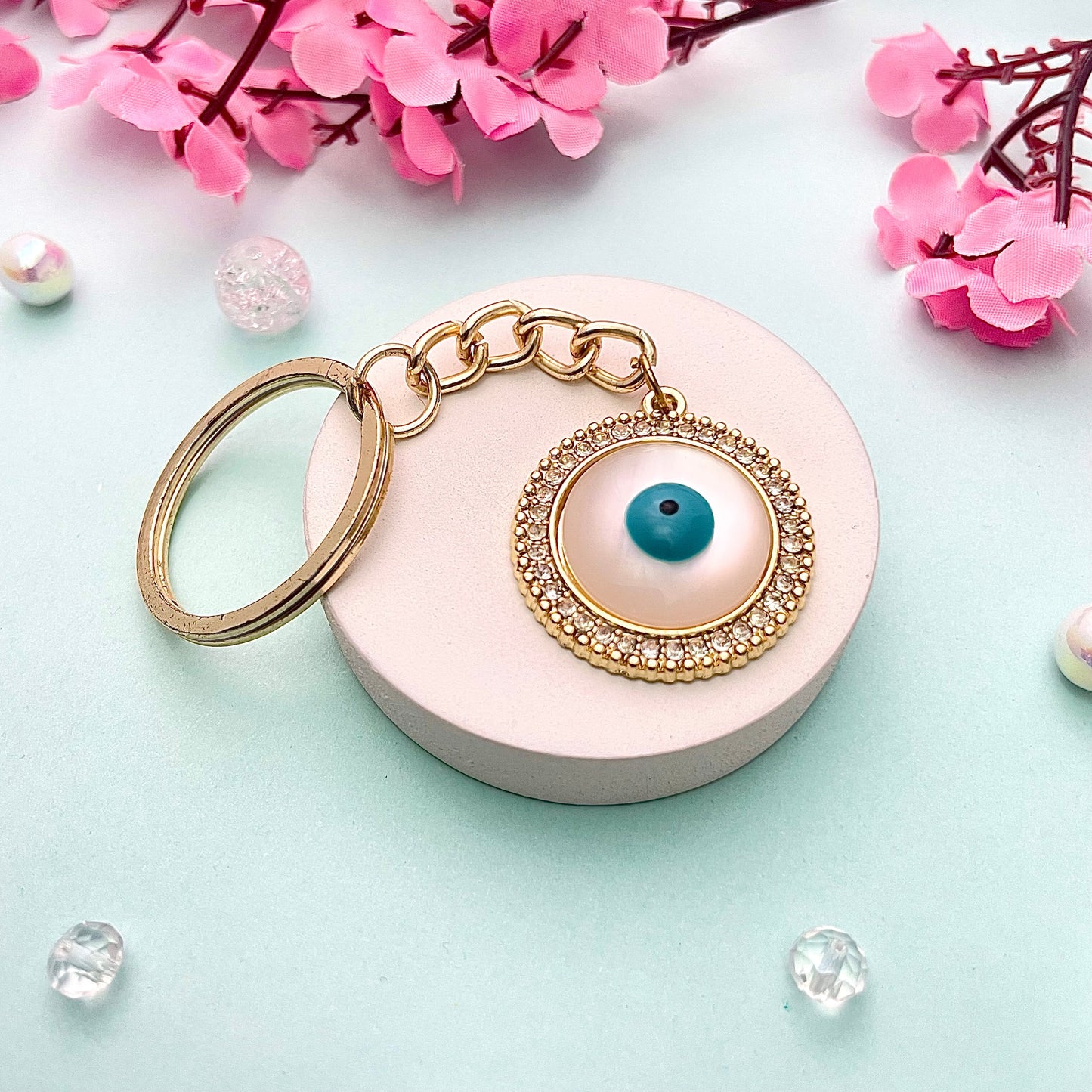 Cute 3D Evil Eye Charm Key Chain For Bag & Key - DropShp