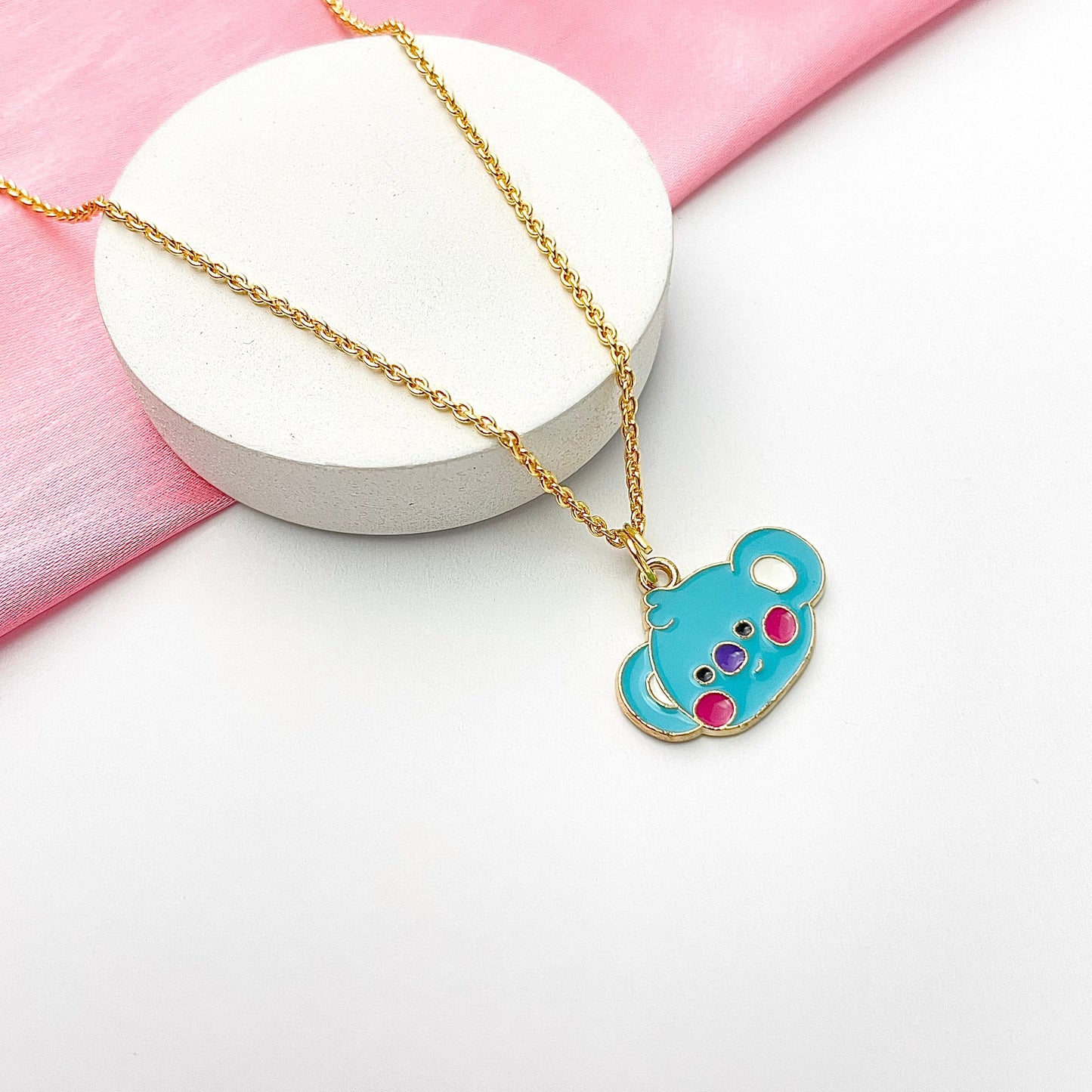 Cute Koya BTS Character Necklace (Golden) - DropShp