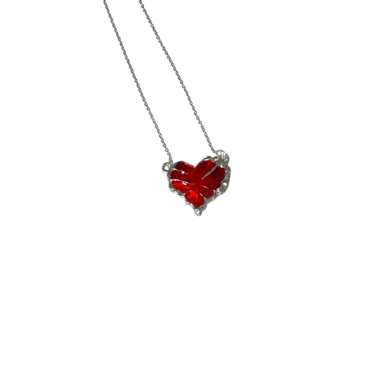 Gothic Red Stainless Steel Heart Charm Necklace - DropShp