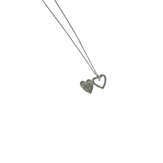 Gift For Valentine's Day Silver Heart Necklace For Girls - DropShp