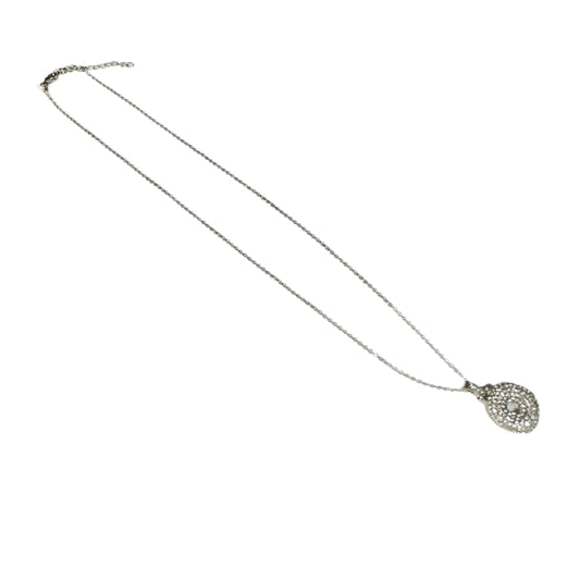 Gift For Valentine's Day Silver Stone Studded O Initial Charm Necklace - DropShp