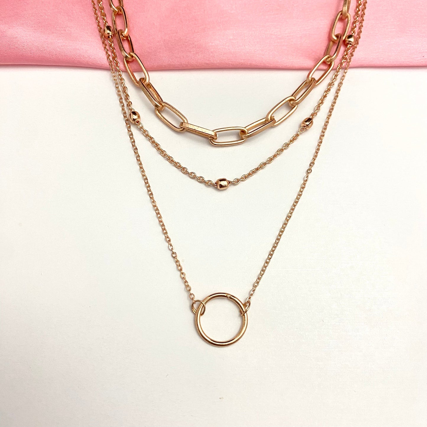 Triple Layered Ring Necklace - DropShp
