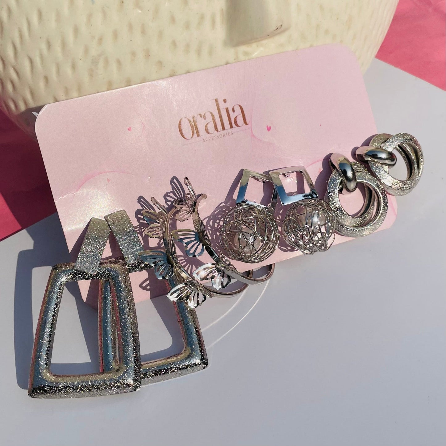 Pack of 4 Silver Earring Card Combo Pack - DropShp