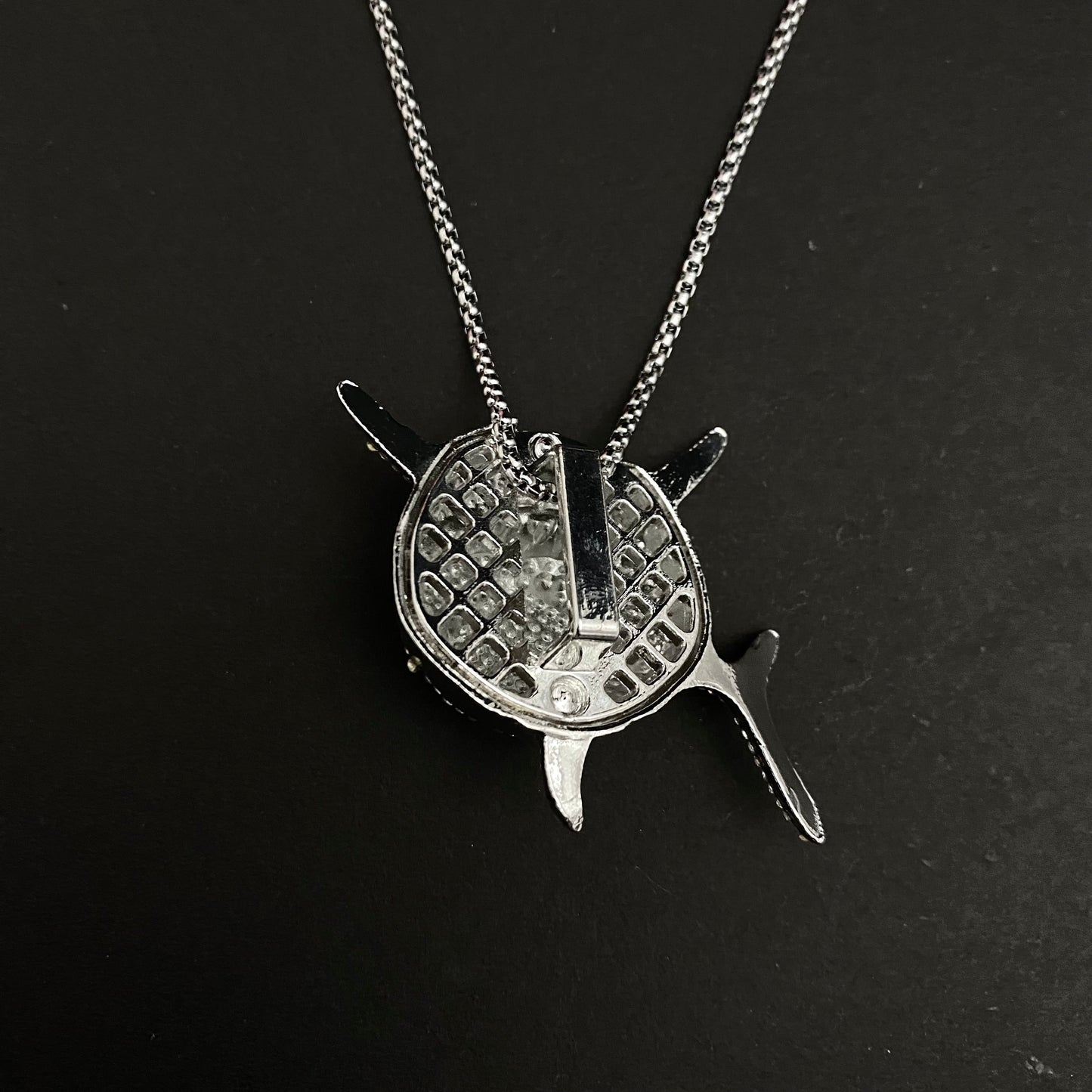 Solid Shark Iced Out Hip Hop Pendant Necklace With Chain - DropShp