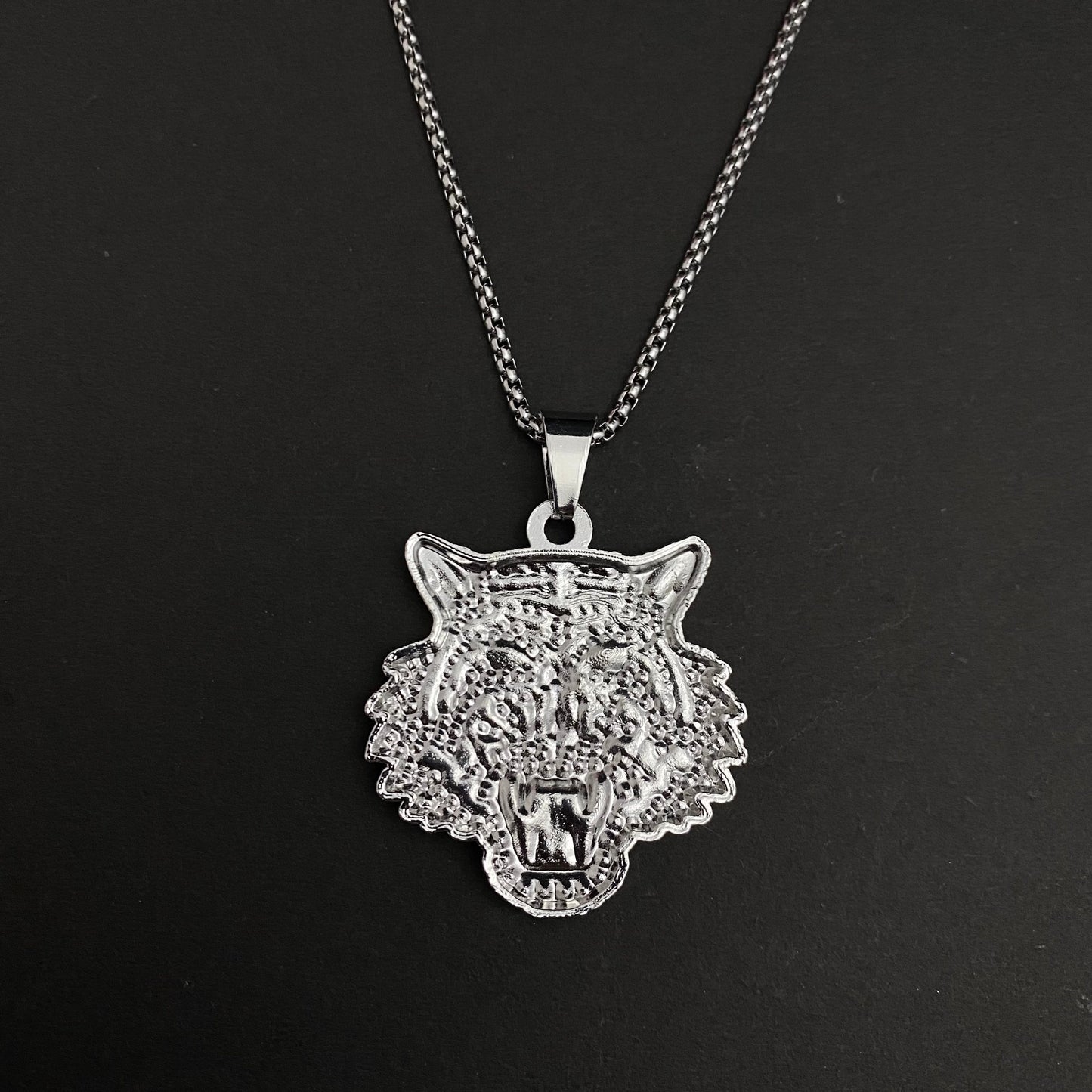 Tiger Head Iced Out Hip Hop Pendant Necklace With Chain - DropShp