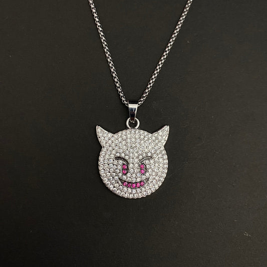 Demon Iced Out Hip Hop Pendant Necklace With Chain - DropShp