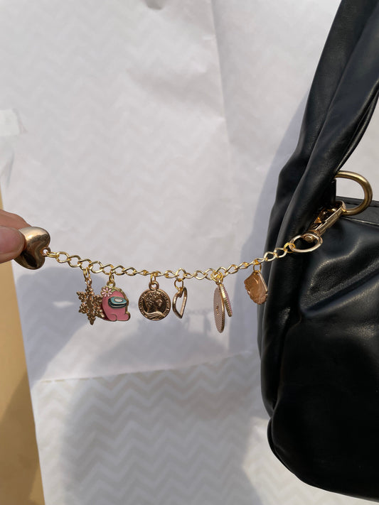 Cute Alloy Bag Keychain With Multi Charms for Women and Girls | Stylish Bag Accessories - DropShp