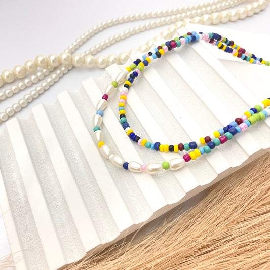 Double Layered Multicolour Y2K Choker Necklace Perfect For Dailywear - DropShp