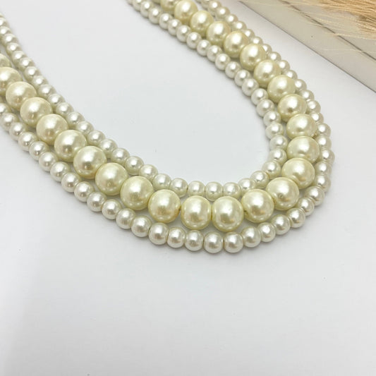 Triple Layered Pearl Necklace For Girls Perfect For Dailywear - DropShp