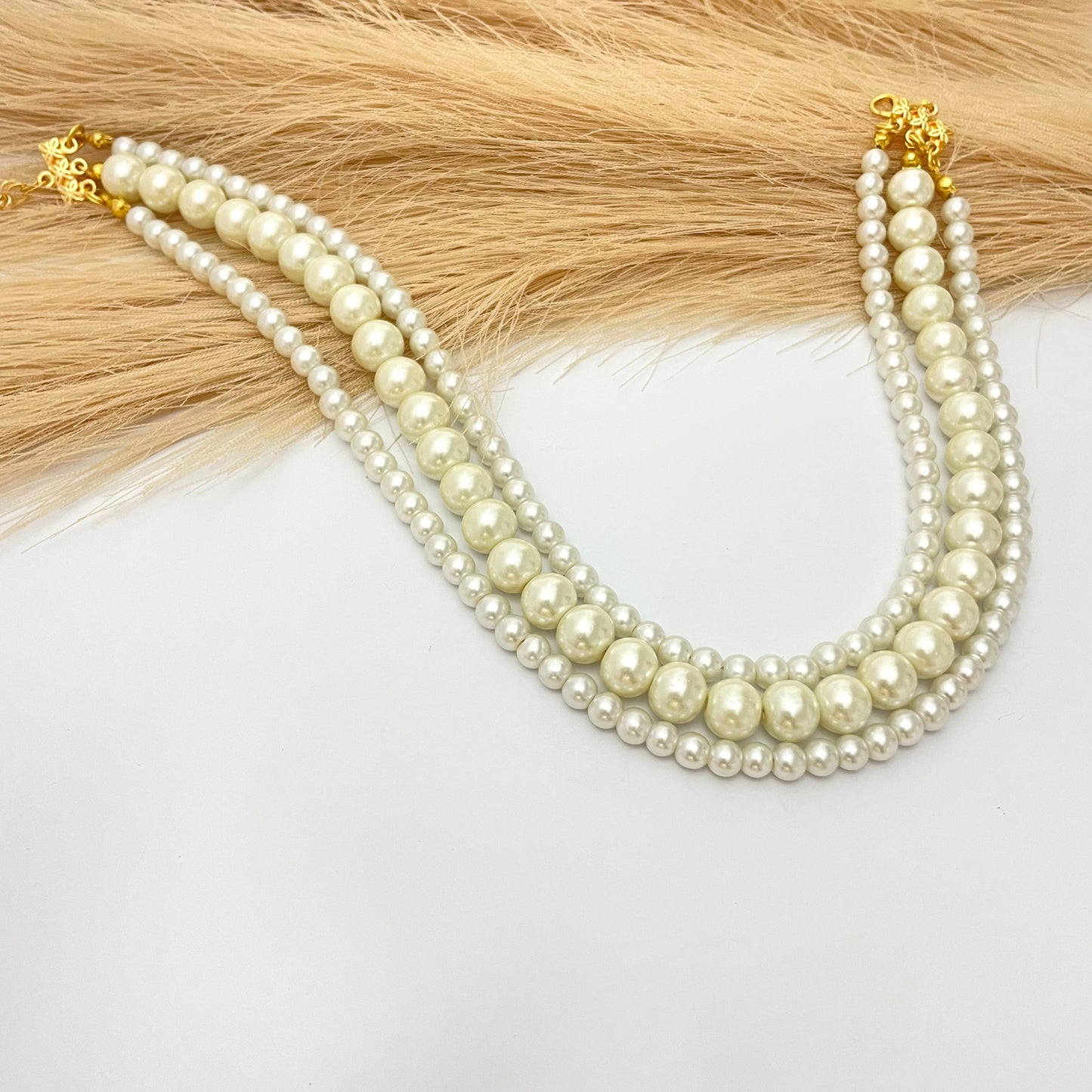 Triple Layered Pearl Necklace For Girls Perfect For Dailywear - DropShp