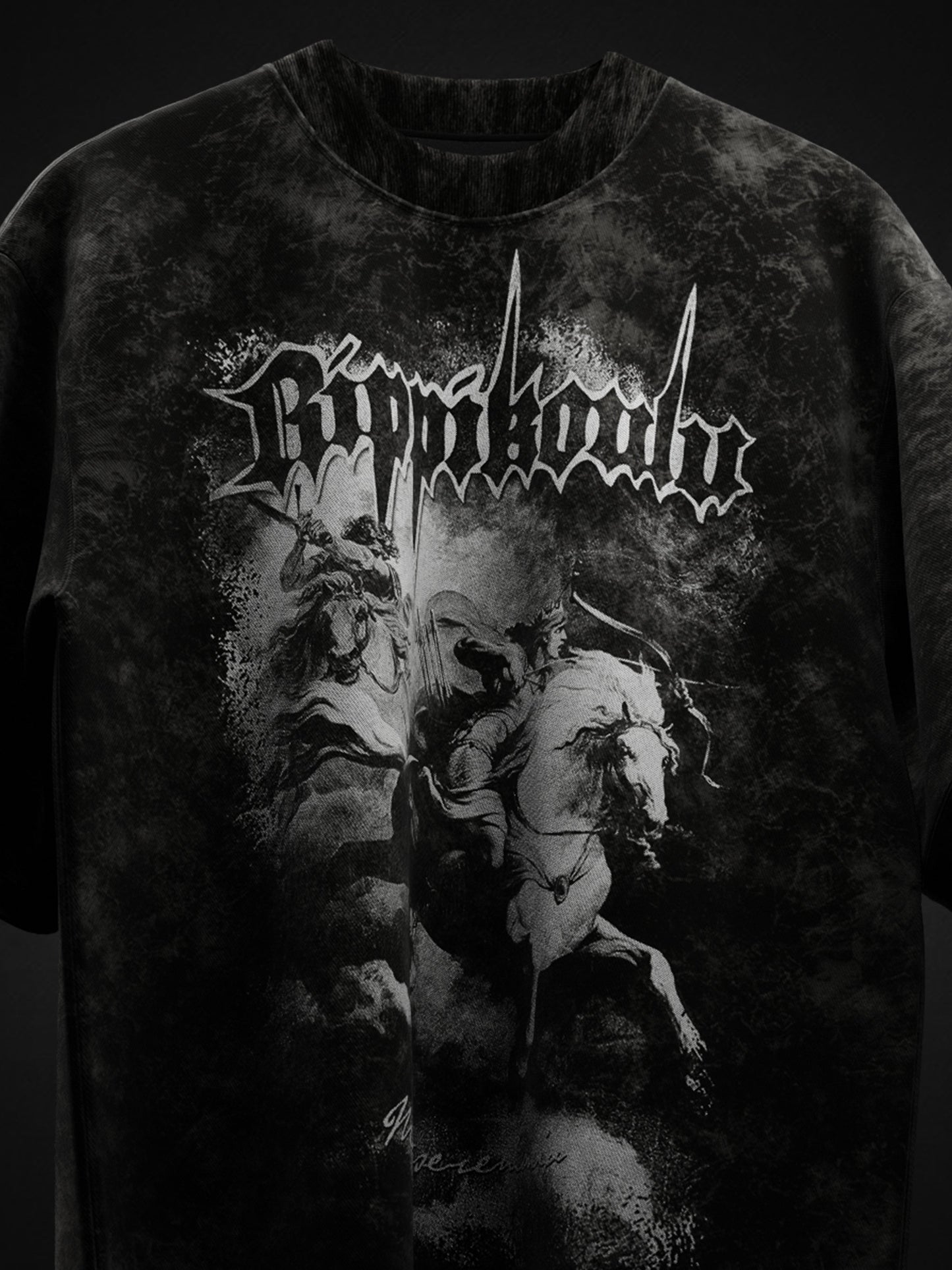 RIPPIKOULU ACID WASH OVERSIZED T-SHIRT
