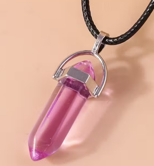 Pink Pencil Pendant Necklace (D-10) - DropShp