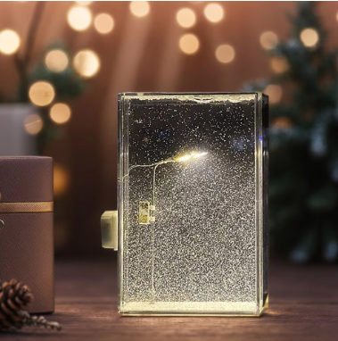 Magic Snowy Landscape Night Lights Small Street Light Snowy Flowing Night DIY Christmas Lights Christmas Desktop Decor Handmade - DropShp