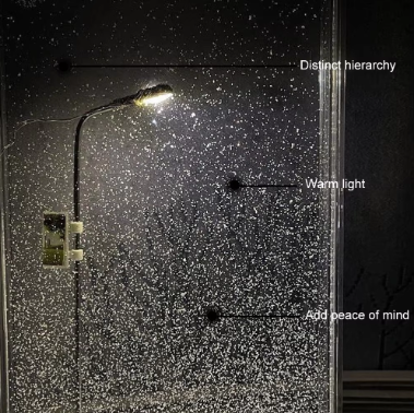 Magic Snowy Landscape Night Lights Small Street Light Snowy Flowing Night DIY Christmas Lights Christmas Desktop Decor Handmade - DropShp