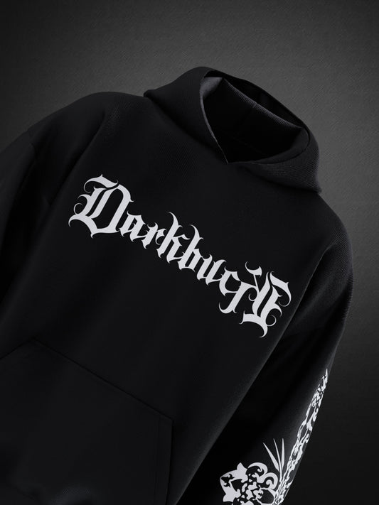 MOSAIC BLACK OVERSIZED HOODIE