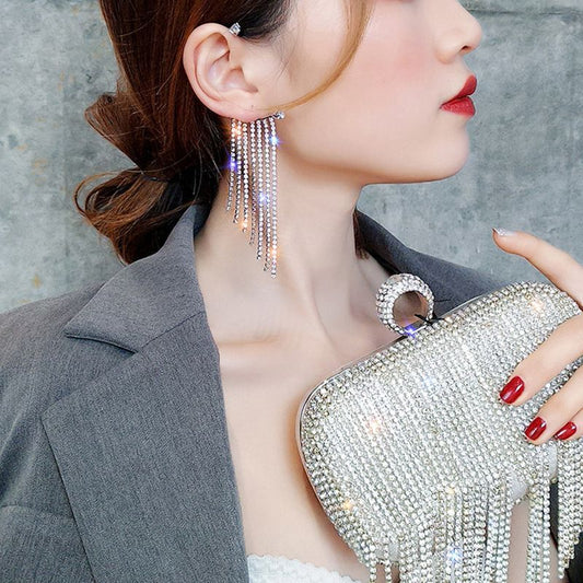 Korean Silver Tassel Earcuff - DropShp