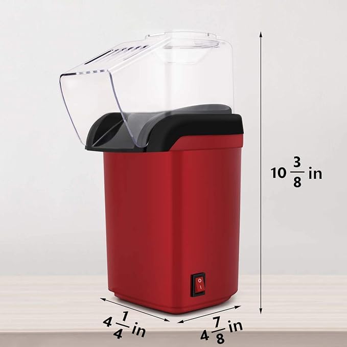 Mini Electric Popcorn Maker Machine with No oil needed, Healthy and Delicious Snack for Kids, Adults.Great for Holding Parties in Home