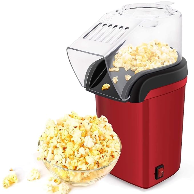 Mini Electric Popcorn Maker Machine with No oil needed, Healthy and Delicious Snack for Kids, Adults.Great for Holding Parties in Home