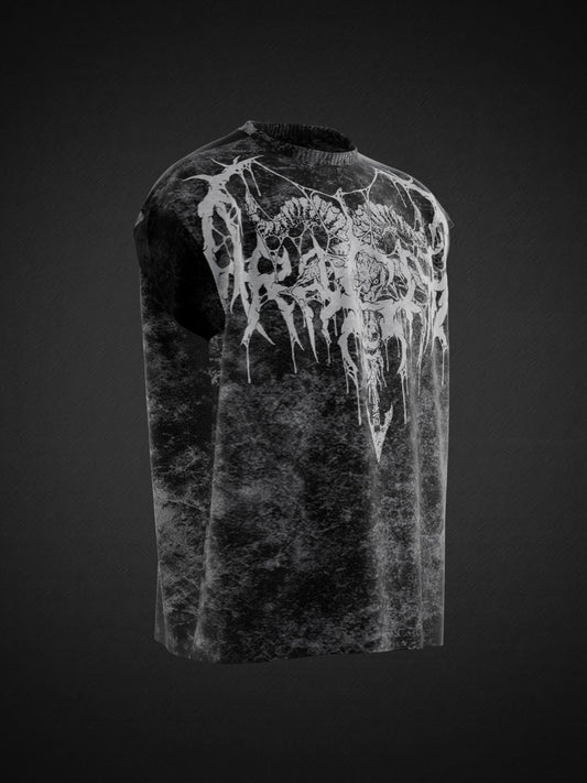 ARAGOTH ACID WASH UNISEX BOXY VEST