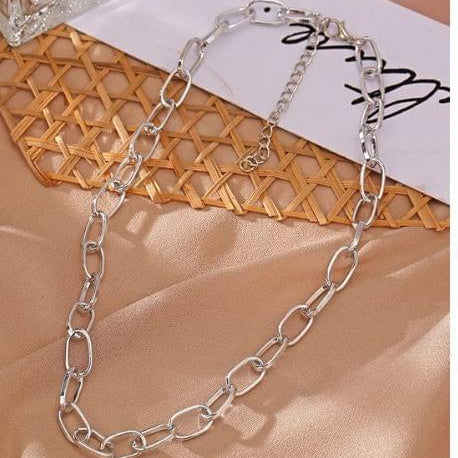 Silver Plain Paperclip Chain - DropShp