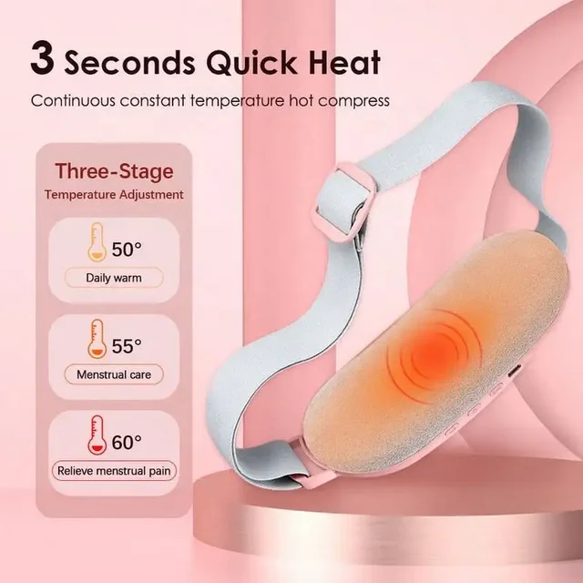 Period Cramp Relief Massager & Heating Pad-Portable - DropShp