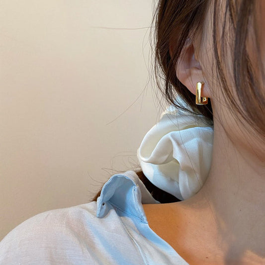 Gold Plated Half Hoop Earring - DropShp