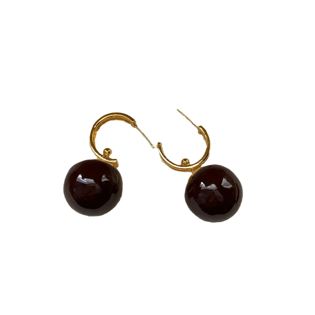 Gold Plated Cherry Stud Earrings - DropShp