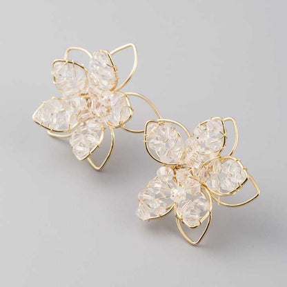 Golden Flower Stud Earrings - DropShp