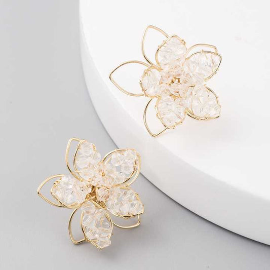 Golden Flower Stud Earrings - DropShp
