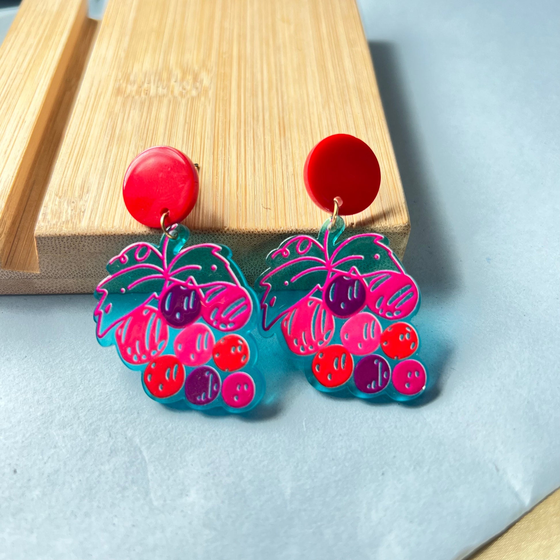 Grapes Quirky Earrings - DropShp