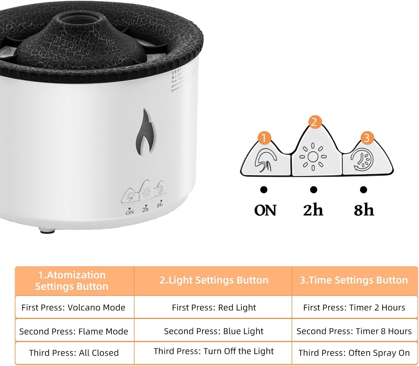 Volcano Humidifier Aromatherapy Diffuser - DropShp
