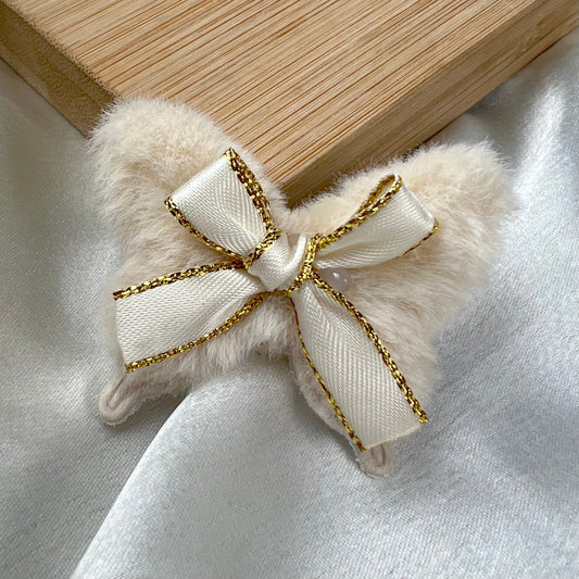 Cute Cream Feather Butterfly Designed Hair Clip - DropShp