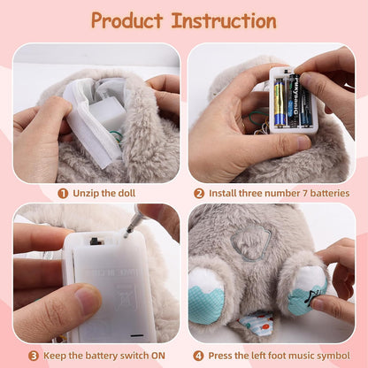 Breathing Teddy Baby Gift with Music, Lights & Breathing Motion Infant Toys for Newborns - DropShp