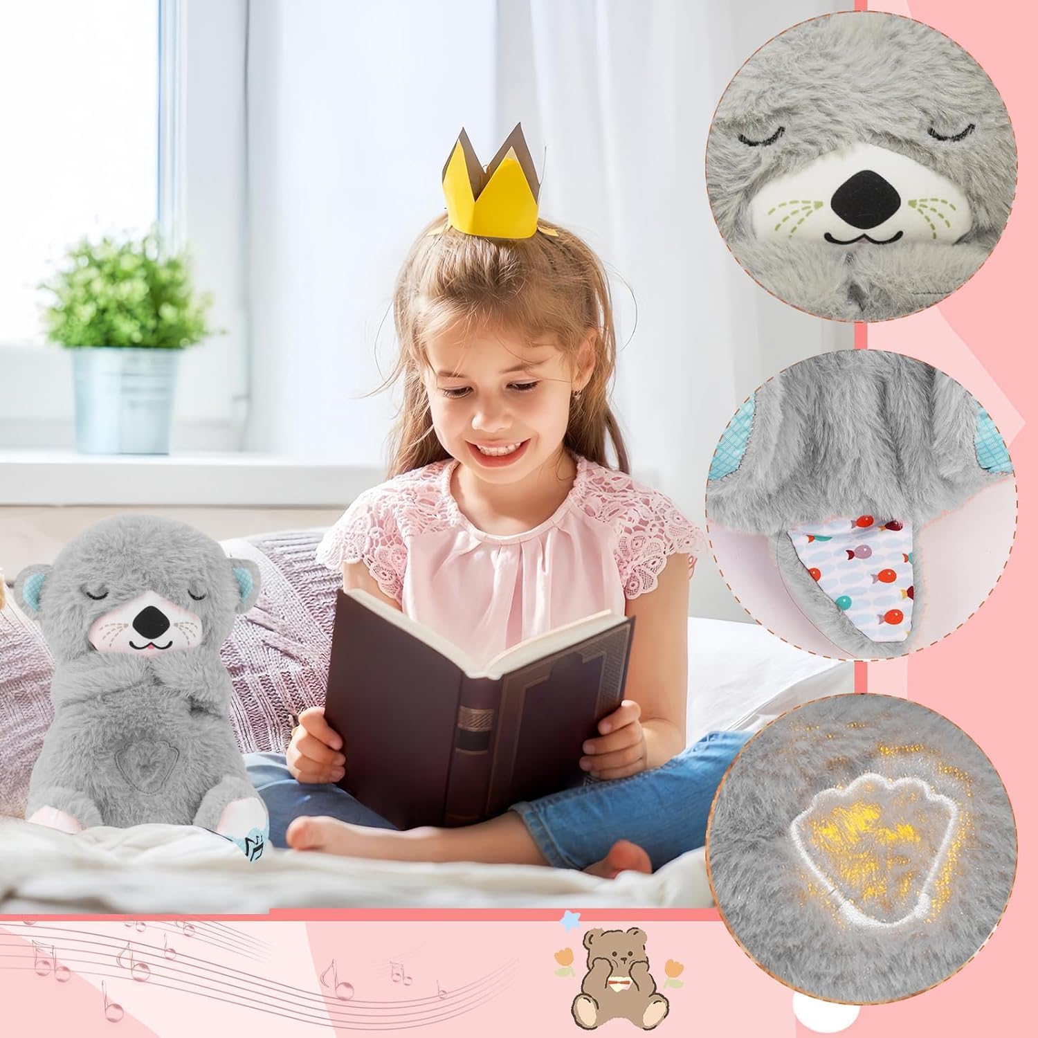 Breathing Teddy Baby Gift with Music, Lights & Breathing Motion Infant Toys for Newborns - DropShp