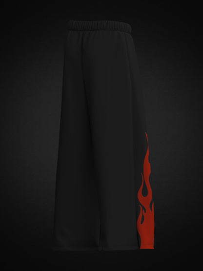 RED FLAME UNISEX BAGGY FIT SWEATPANTS