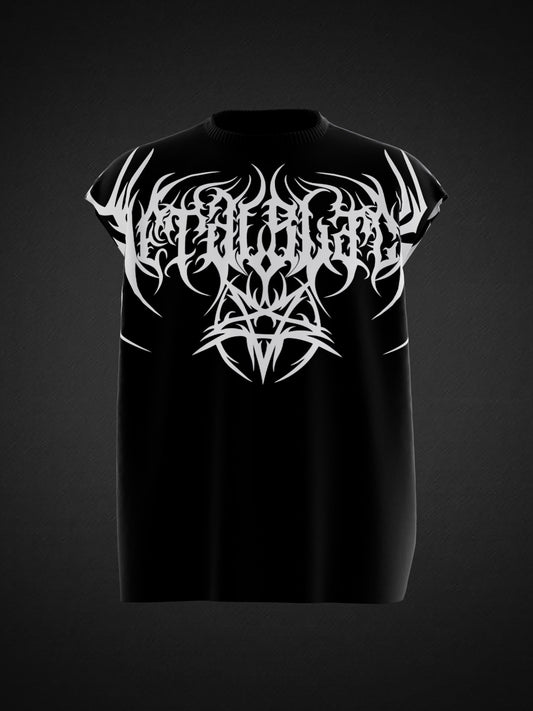 METAL BLACK UNISEX BOXY VEST