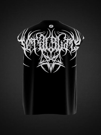 METAL BLACK UNISEX BOXY VEST