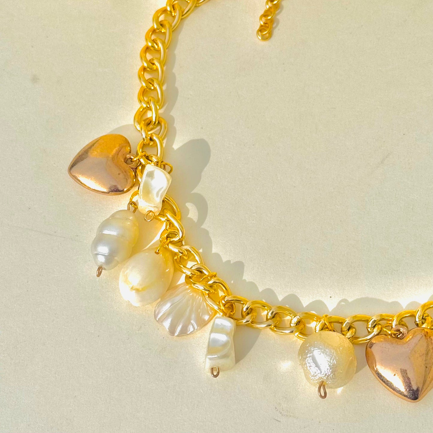 Gold Plated Alloy Anti Tarnish Boho Heart Charm Necklace For Women - DropShp