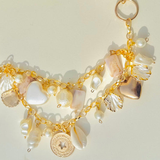 Gold Plated Layered Alloy Anti Tarnish Boho Multi Charms Necklace For Women - DropShp