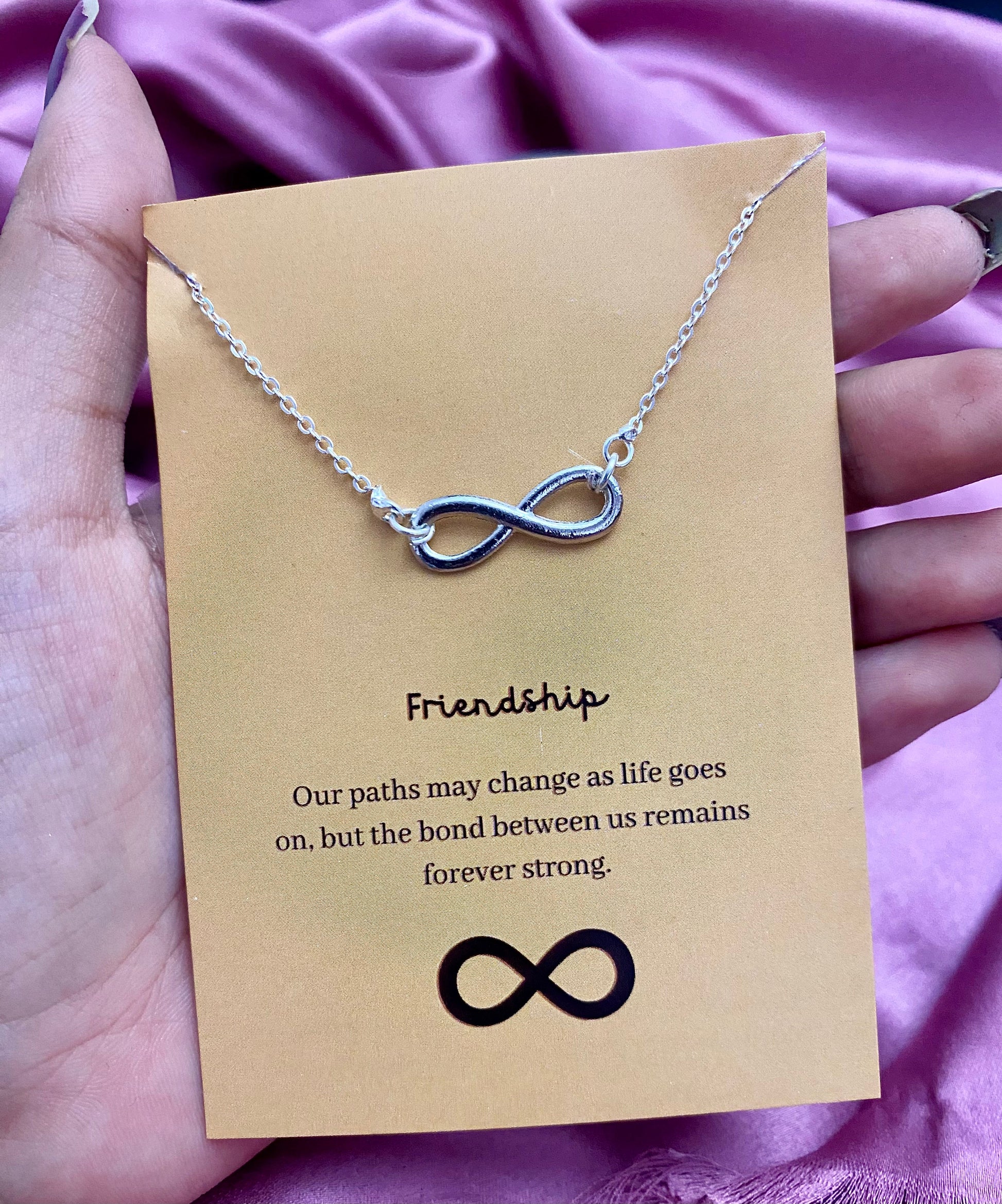 Silver Infinity Charm Necklace - DropShp