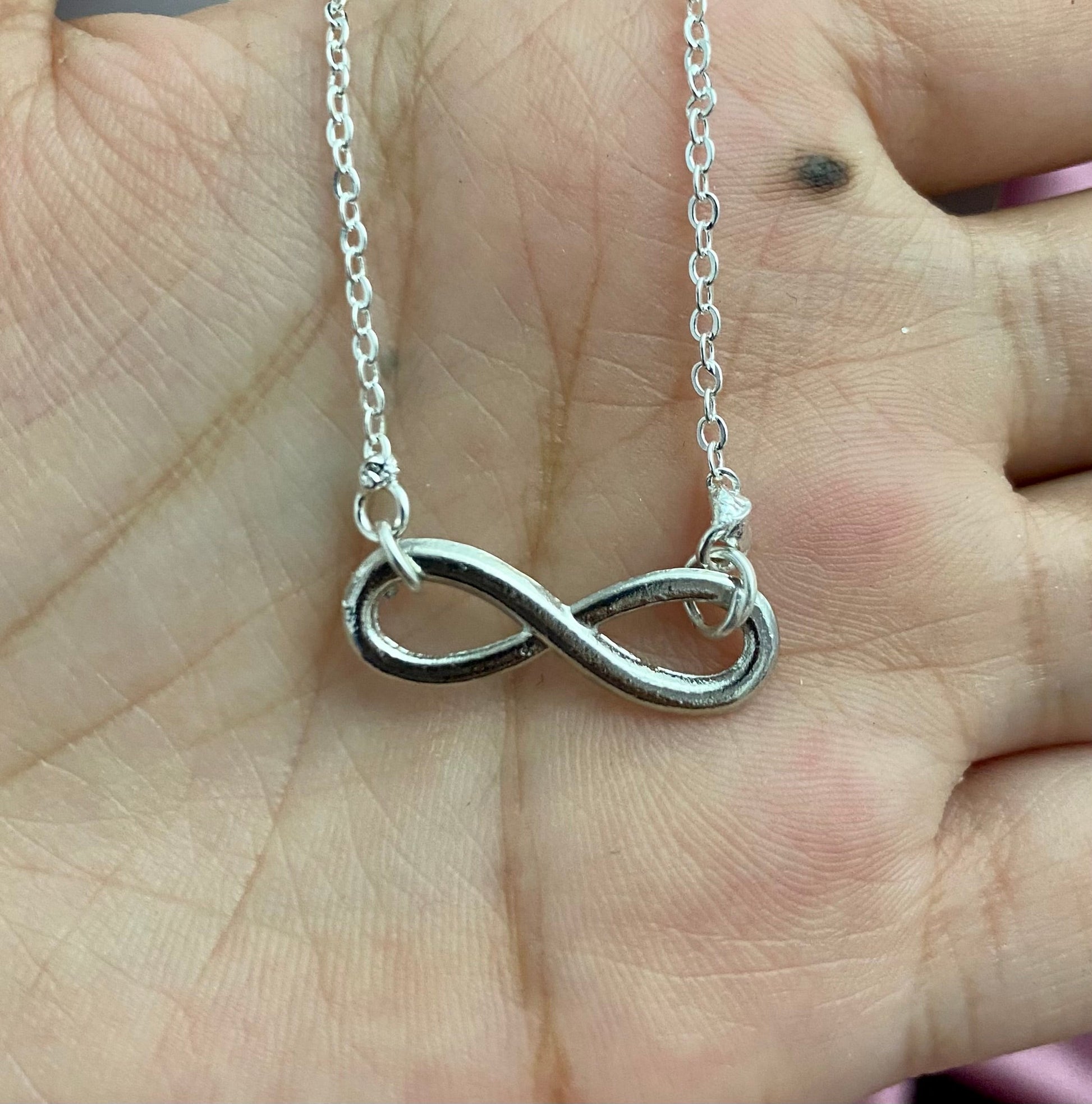 Silver Infinity Charm Necklace - DropShp