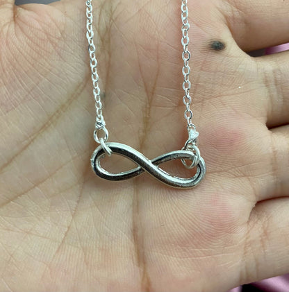 Silver Infinity Charm Necklace - DropShp