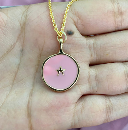 Waterproof Pink Star Charm Necklace - DropShp