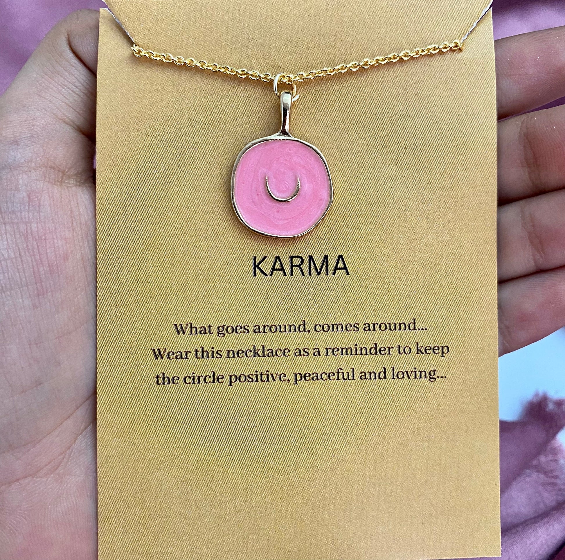 Waterproof Pink Moon Charm Necklace - DropShp