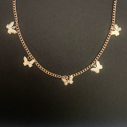 Adjustable Golden Butterfly Choker - DropShp