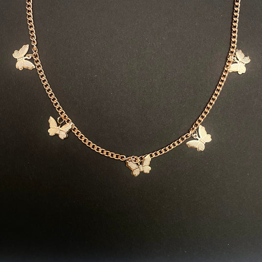 Adjustable Golden Butterfly Choker - DropShp