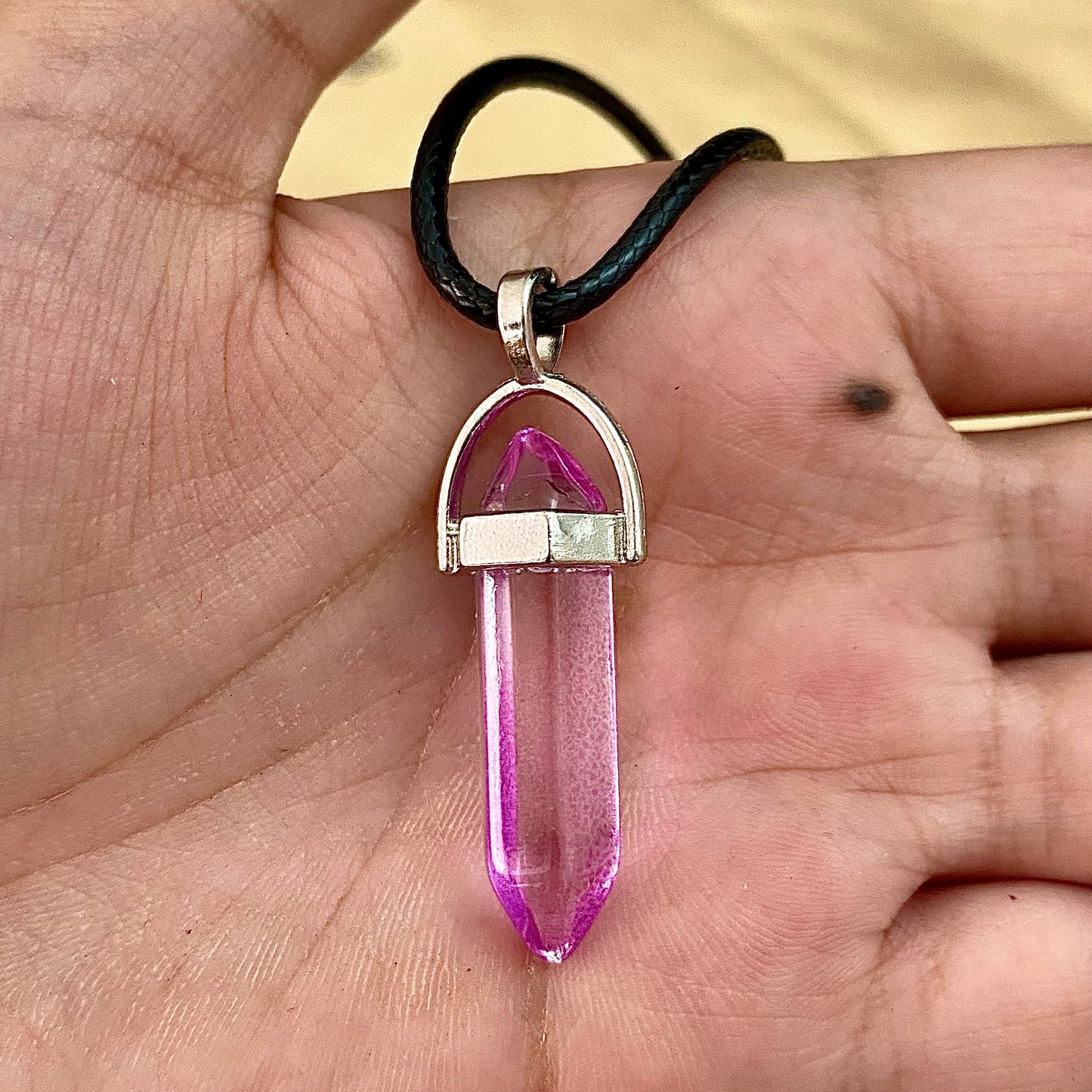 Pink Pencil Pendant Necklace (D-10) - DropShp
